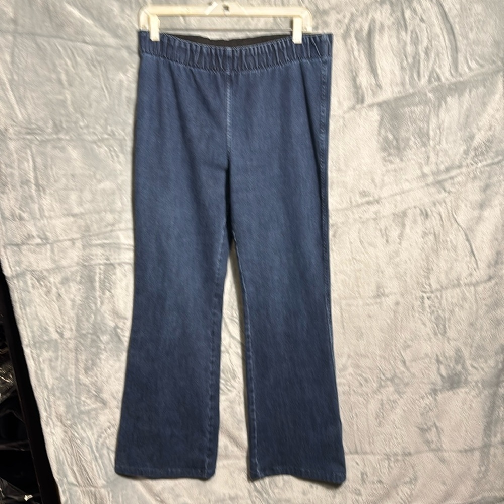 Soft surroundings jeans women’s soft surroundings pull on medium denim boot cut